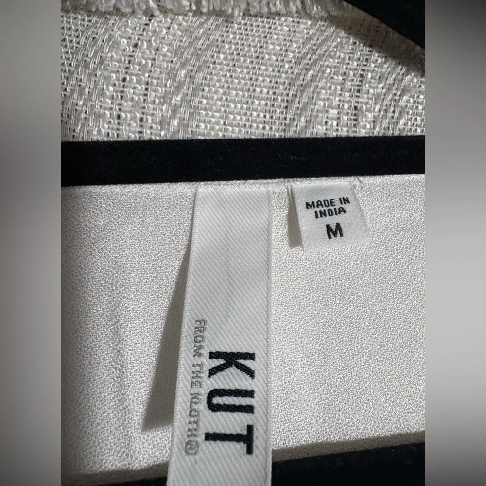 Kut from the Kloth White Blouse with Embroidered Details